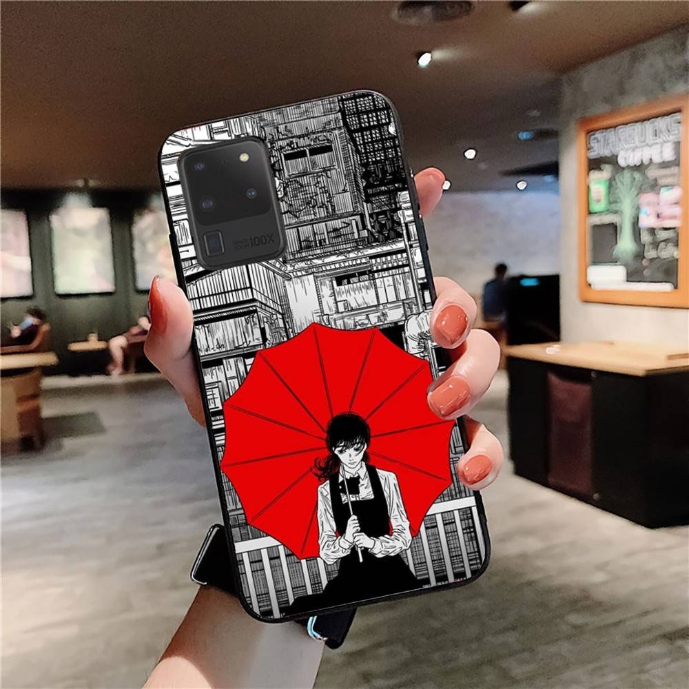 Amine Girl Mitaka Asa Chainsaw Man Phone Case For Samsung S 24 Fe 25 Ultra Plus 20 Lite 21 30 22 23 24 22 Ultra 5G Fundas