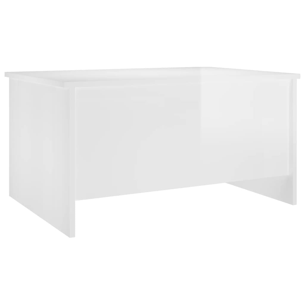 Vidaxl Coffee Table, Glossy White, 80X55.5X41.5 Cm