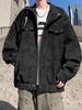 Meilade Men's Retro PU Leather Jacket - Autumn/Winter Trendy, High Street Loose Fit, Handsome Stand Collar Casual Outerwear