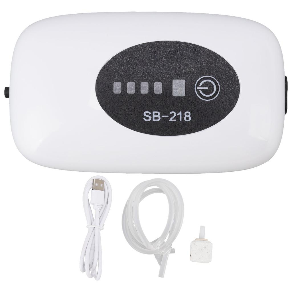 Aquarium Oxygen Pump Silent USB Rechargeable Small Portable Fish Tank Bubble Pump for Fish Tank