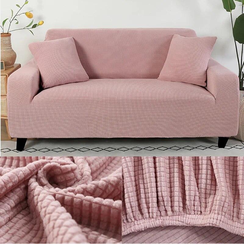 Sofa Cover for Living Room Thick Elastic Polar Fleece Cover for Sofa Couch Armchair 1/2/3/4 Seat L Shaped Corner Sofa Cover