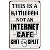 Letrero de Metal HD Divertido Decoración de Pared para Baño Retro Humor de Baño Señal WiFi Lávate las Manos para Baño Bar Cafetería