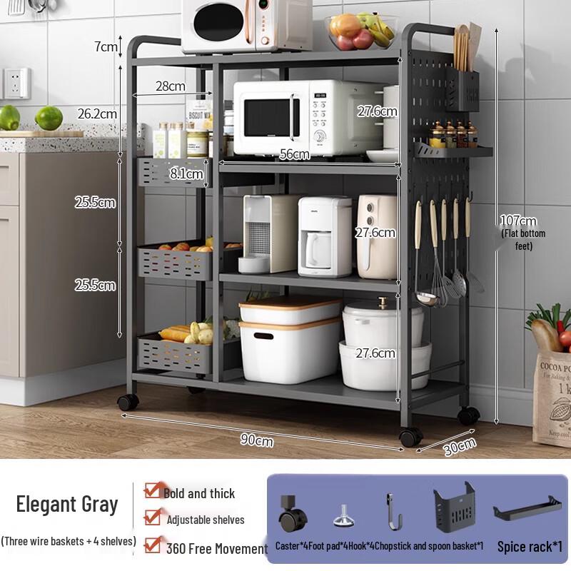 

3-Tier Multi-functional Kitchen Storage Rack