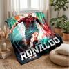 Cristiano Ronaldo Theme blanket Soft Flannel Blanket Plush Throw Blanket Cozy Sofa Bed Blanket for Home Decor
