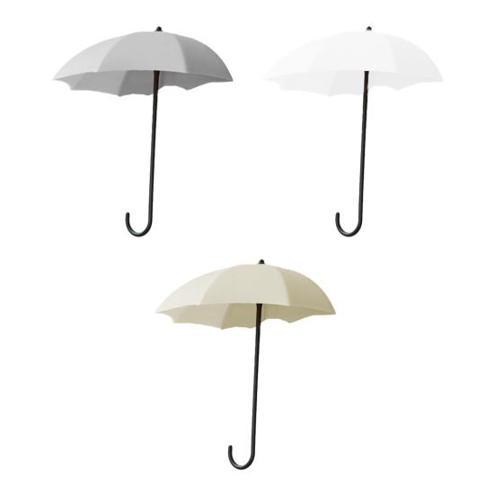 3Pcs Wall Hooks Strong Load-bearing Umbrella Shape Design Easy to Install Self Adhesive Hanger Hook Storage Organizer
