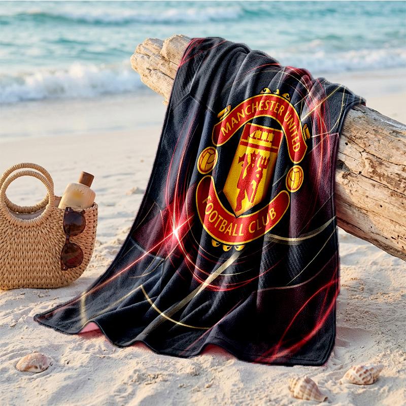 Asciugamano da Spiaggia in Microfibra con Stampa Manchester United Asciugatura Rapida Assorbente Grande Asciugamano per Spiaggia Nuoto Viaggio