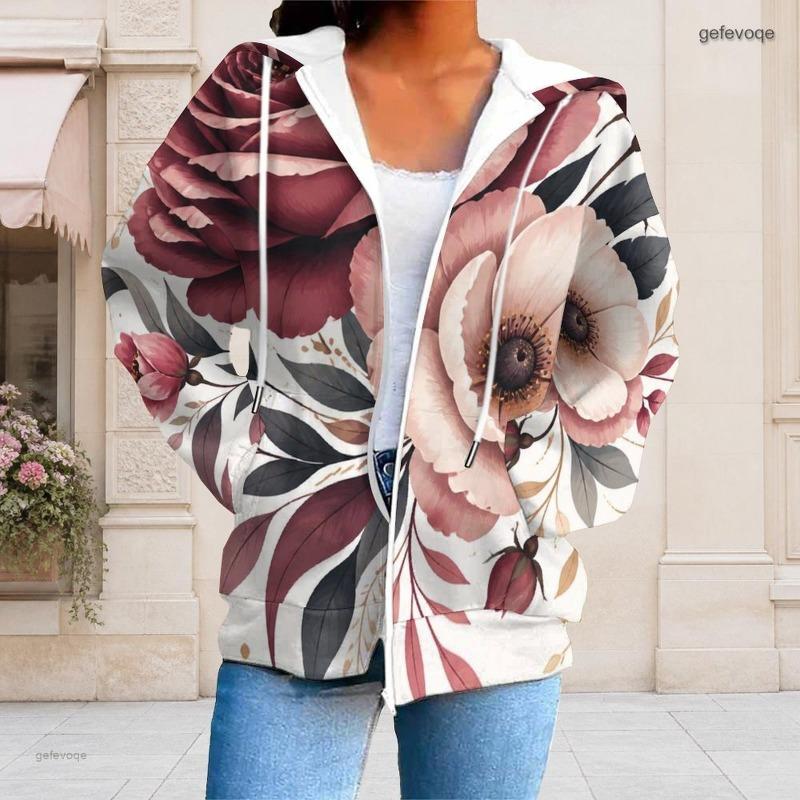 Women's Zip Up Hoodie, Spring Autumn Daily Casual Versatile