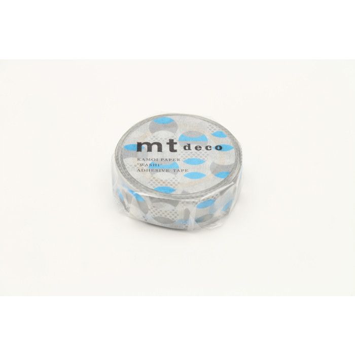 Masking Tape MT cercles bleu - overlapped blue