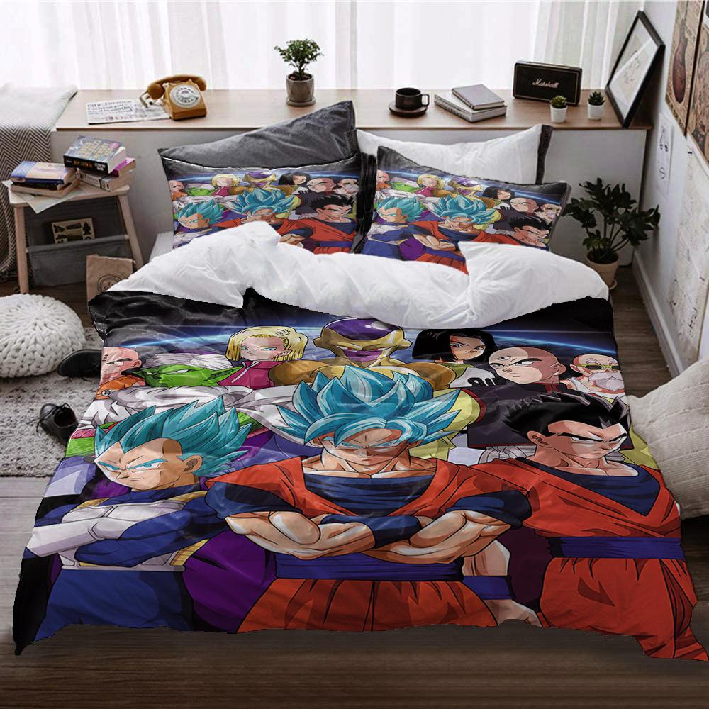 

Cartoon Hokage Cartoon Bedding Three-Piece Digital Printing Kit Quilt Cover Sheet 135*200