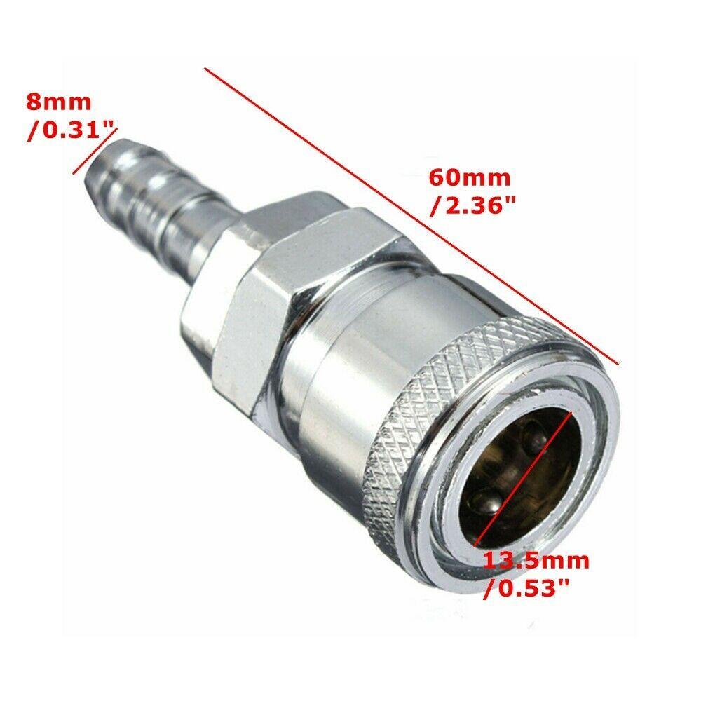 4PCS Quick Release Air Hose Fittings Coupler 8mm Compressor SH20+PH20 Spring Loaded Couplings Air Compressor For RV Motorhome