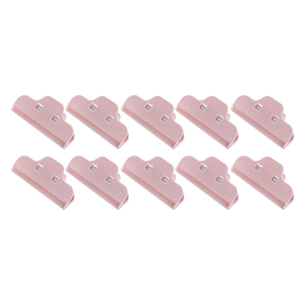 10PCS Food Sealing Clip Tight Damp Proof Multipurpose Easy To Use Snack Bag Sealer Clip for Kitchen Pink