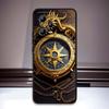 Vintage Kompass Illustration Für Xiaomi Redmi Note 15 14 13 12 12S 11E 11 11S Pro Plus 4G 5G Schwarze Weiche TPU Handyhülle
