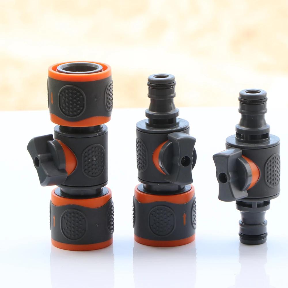 16mm Durable Plastic Ball Valve Hose Adapter for Garden Irrigation with Quick Connect Coupling and Ergonomic Grip