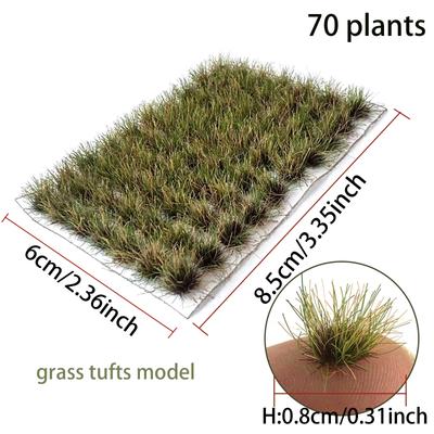 70/91 Tufts Static Grass Tufts for Miniature Garden Decor,Tiny Bonsai Model Grass Tufts,Crafts Scene Decor,DIY Micro Landscape
