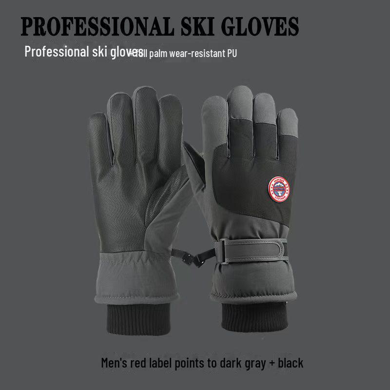Unisex Winter Ski Gloves for Outdoor Riding, Electric Motorcycle, Warm, Cold-Proof, Touchscreen Compatible