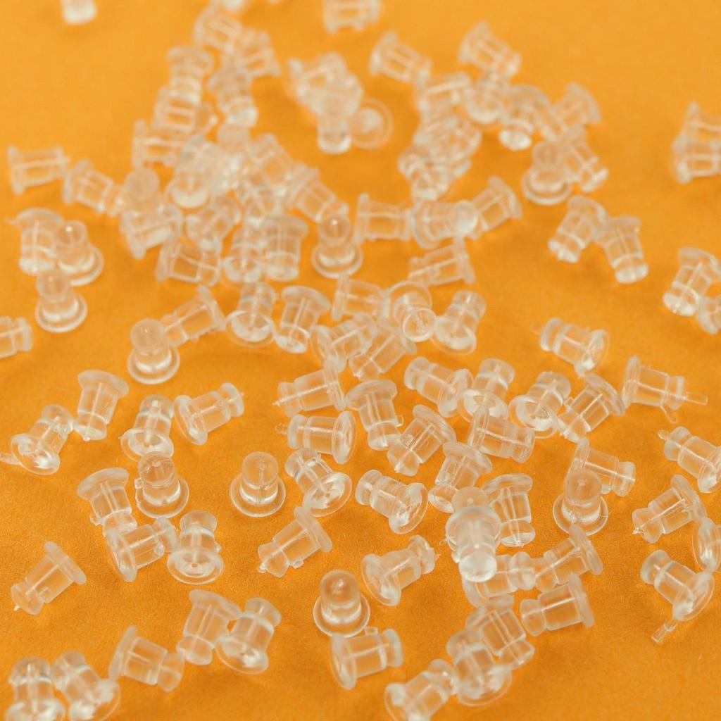 I-Shaped Silicone Earring Backs: Transparent Stoppers for Stud Earrings