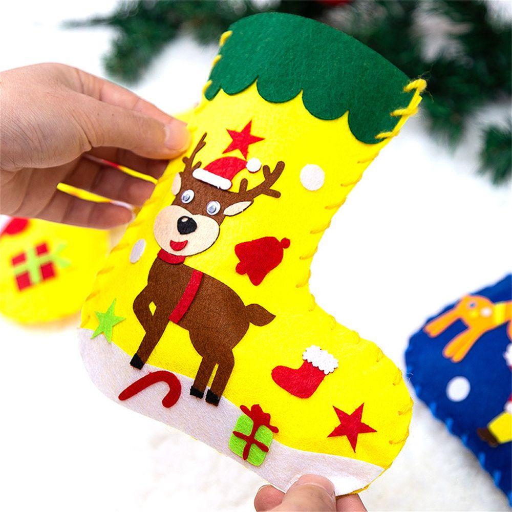 Weihnachtsgeschenke Kinder Kunst Handgemacht DIY EVA Weihnachtsstrümpfe Handarbeit Weihnachtsdekoration