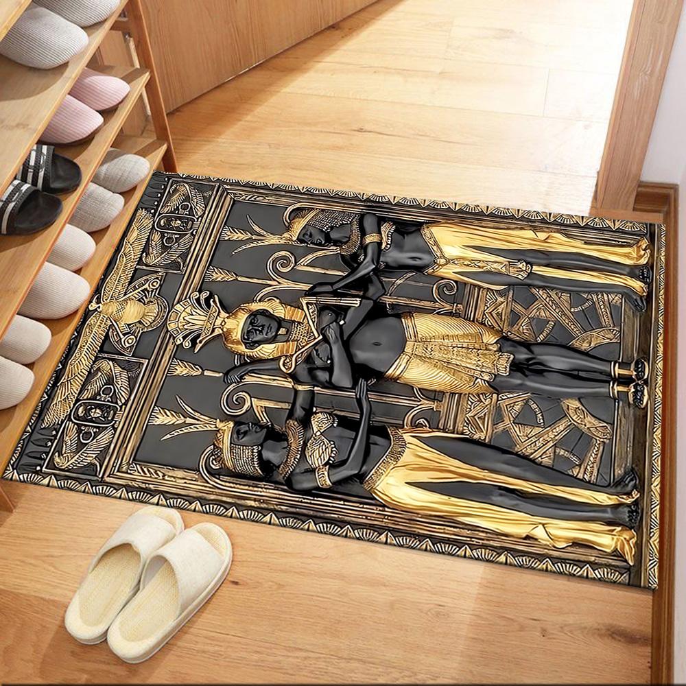 Ancient Egyptian Figures Floor Mats for Living Room, Bedroom and Room Decoration Are Suitable for Gifts.