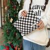 Korean-Style Plaid Corduroy Makeup Bag - Large Capacity, Portable Toiletry Storage