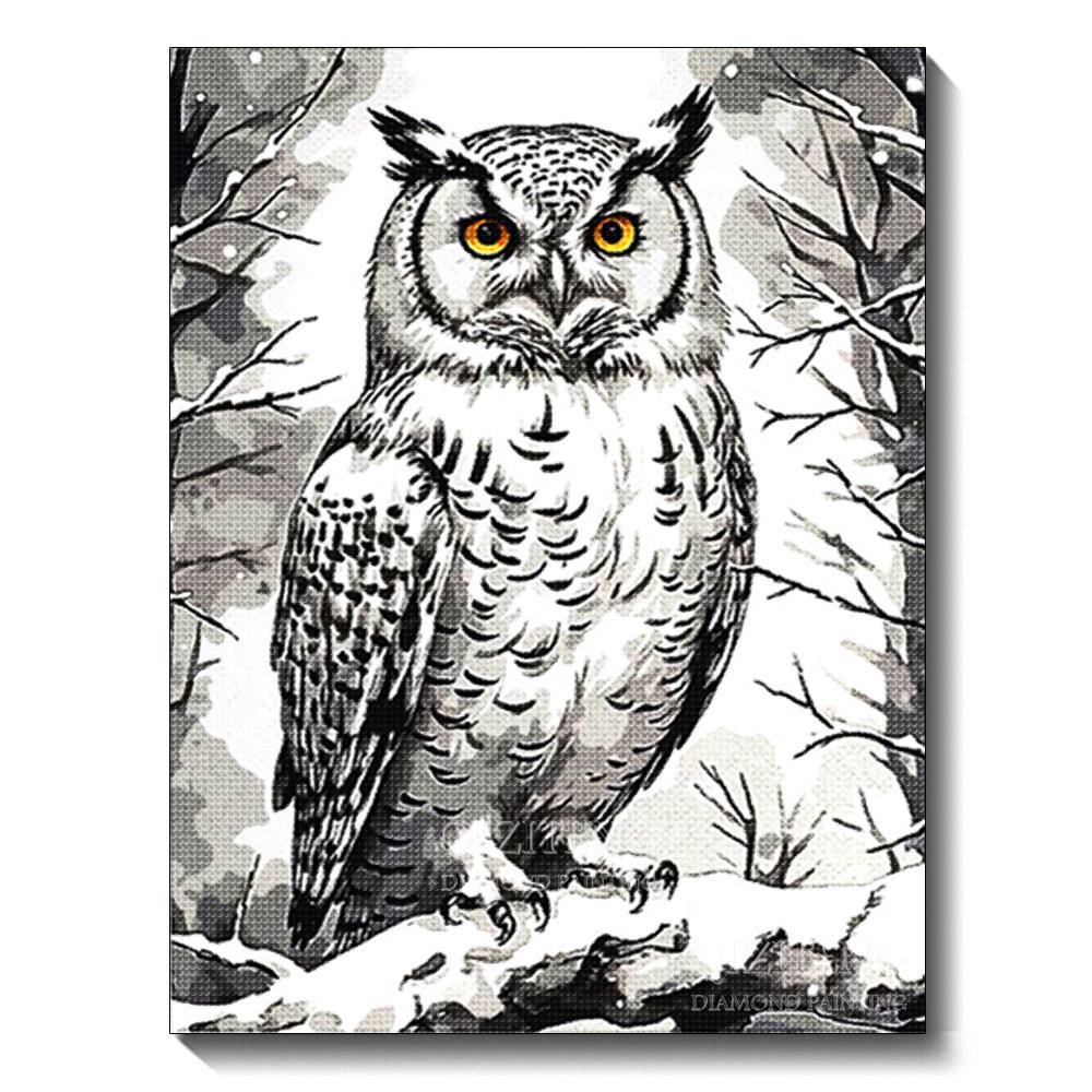 Black and White Animal Diamond Art Painting Dog 5D Full Diamond Mosaic Embroidery Cross Stitch Set Home Decoration Diy