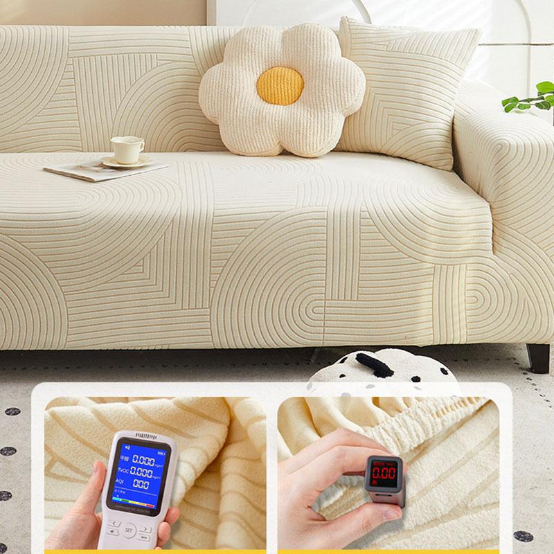 High Elastic Polar Fleece Jacquard Sofa Cover Solid All-Cover Anti-Scratch Couch Covers Stretch Sofa Protector for Four Seasons