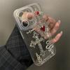 Luxury Bling Gothic Cross Love Heart Flame Snake Clear Phone Case For iPhone 17 16 15 13 12 11 Pro Max 14 Plus Epoxy Soft Cover