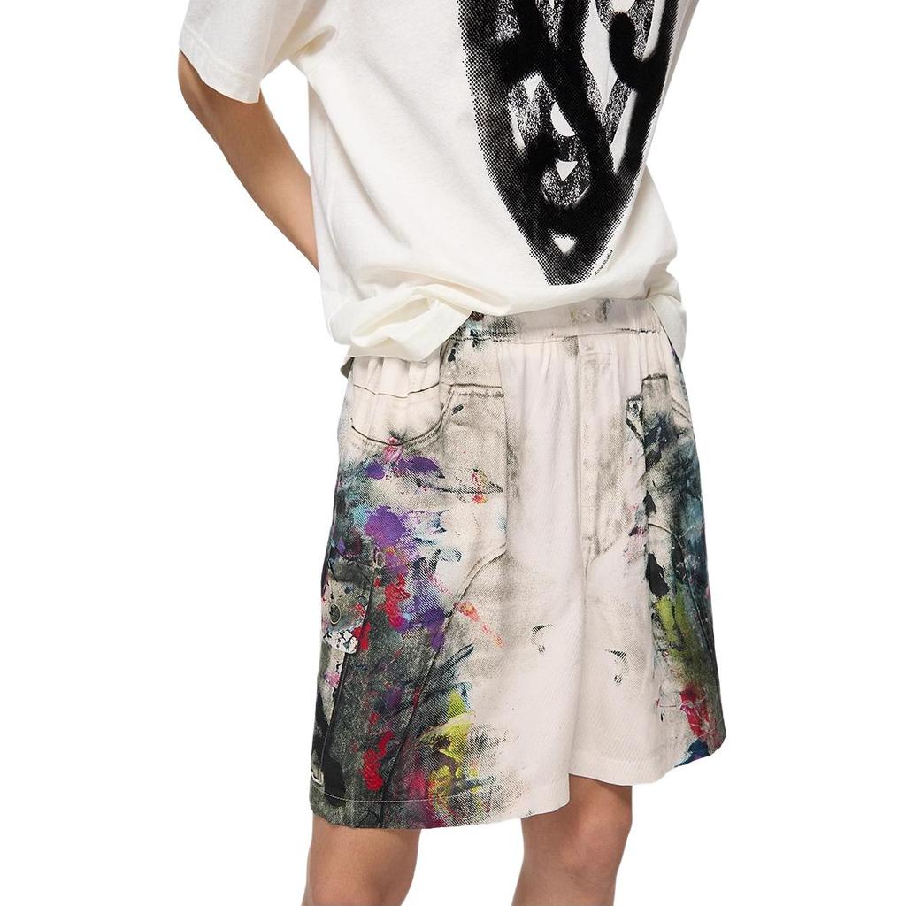 Acne Studios paint-splatter shorts BE0211-BHO