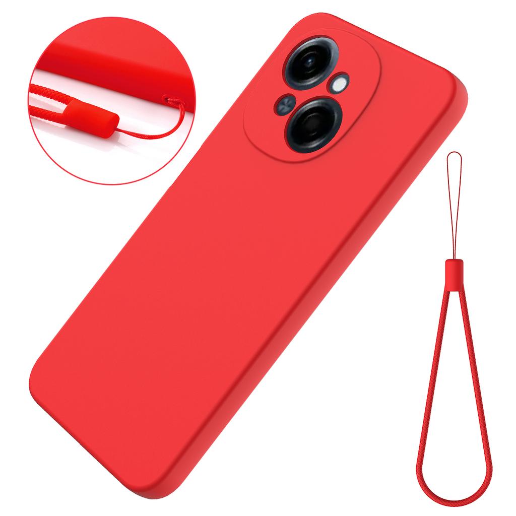 For TECNO Spark Go 2025 Case Liquid Silicone Phone Back Cover with Hand Strap