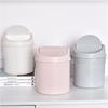 Mini Desktop Bin Small Trash Can Tube with Cover Bedroom Trash Can Garbage Can Clean Workspace Storage Box Home Desk Dustbin