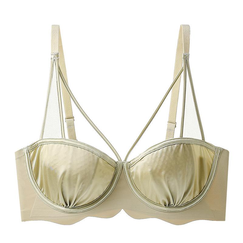 Stor Storlek Sommar-BH Damers Tunn Underkläder Bröstinsamling Anti Hängande Sommar Tunn Mjuk Stålring-BH