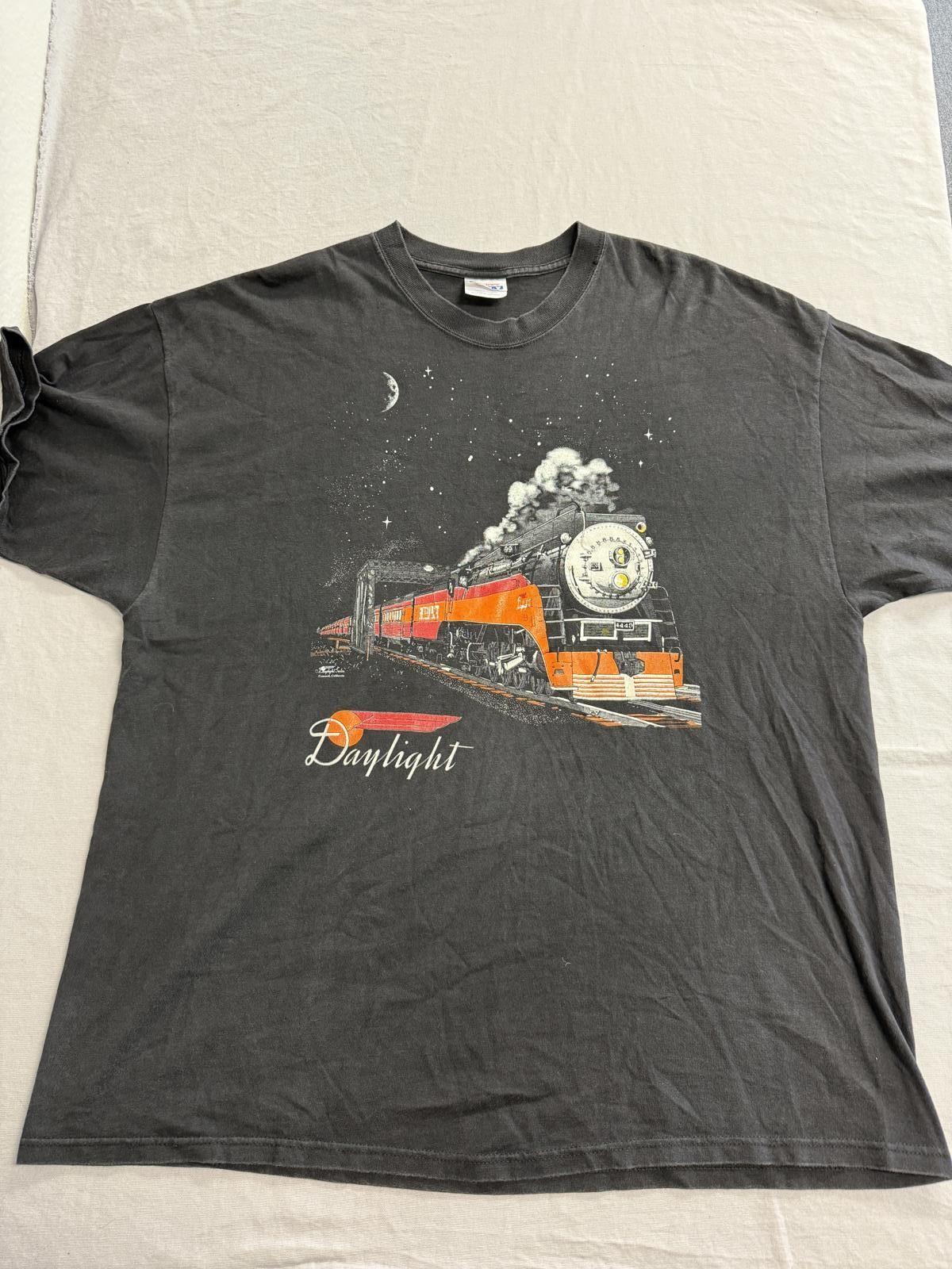 VTG Daylight Train T-shirt Glow Dark Southern Pacific 4449 M