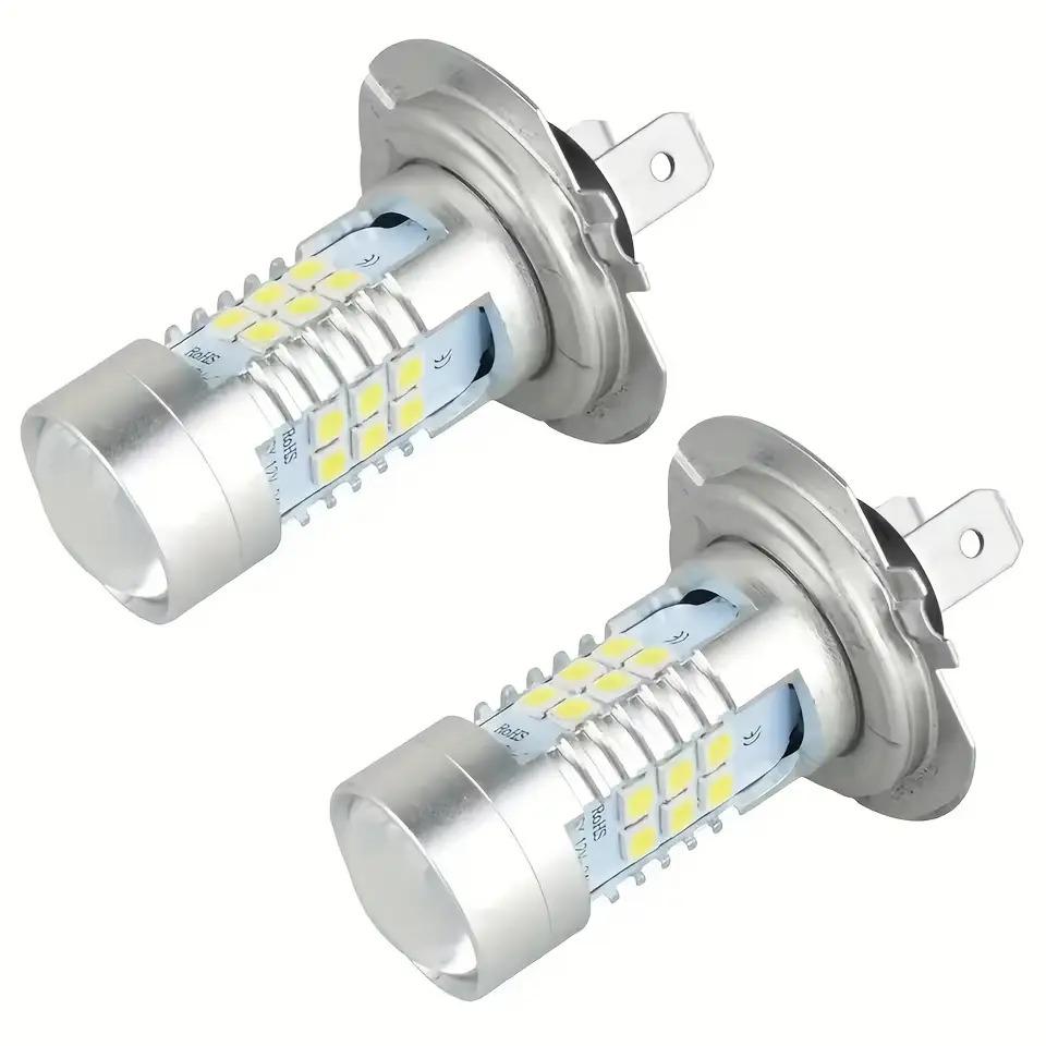 2PCS front LED headlight bulbs headlamp H7 high and low beam 6000K super white