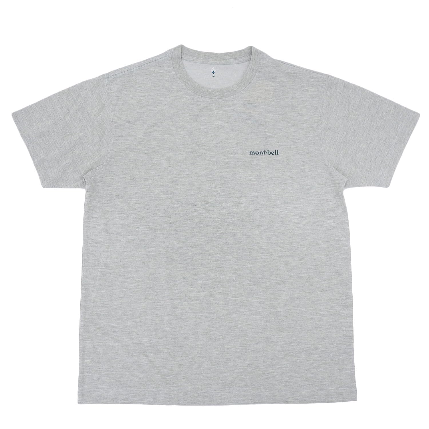montbell wickron men s short sleeve t-shirt xs light gray светло-серый