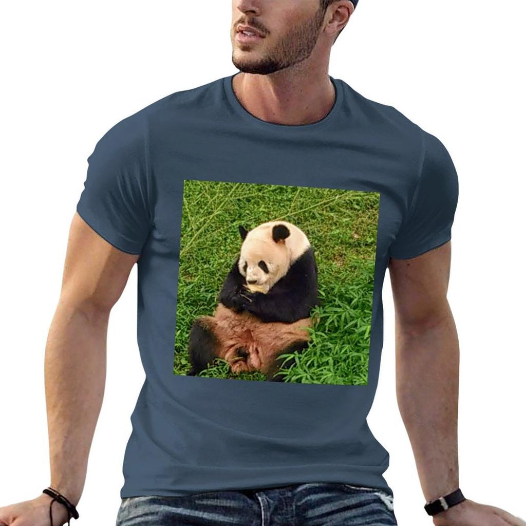 Tian Tian The Giant Panda Tshirt Casual Basic Short Sleeve Tshirt