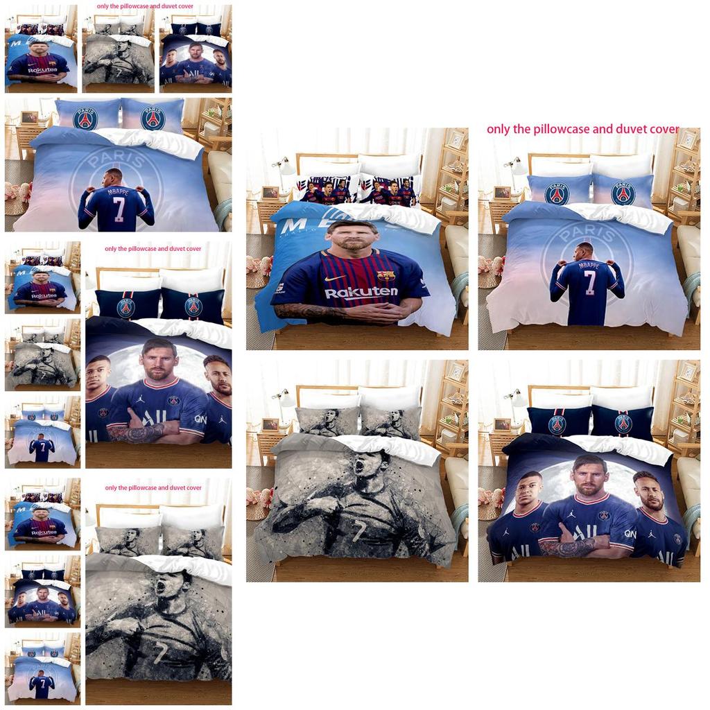Modern And Simple 3d Football Player Bedding Set High Quality And Digital Print