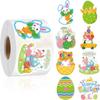 500PCS Cartoon Rabbit Easter Seal Sticker Multiolor Self-adhesive Cartoon Bunny Decals Envelope Sealing Waterproof