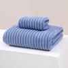 Bamboo Velvet Coral Fleece Bath Towel Set - Soft, Large, Thick, Absorbent, 3-Piece Adult Collection