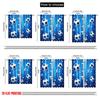 Flat Printing Curtains Soccer Stars Blue Fabric Without Electricity Holiday Decorations Use Door Wall Yard Curtain Set Of 2 Made Polyester Washable