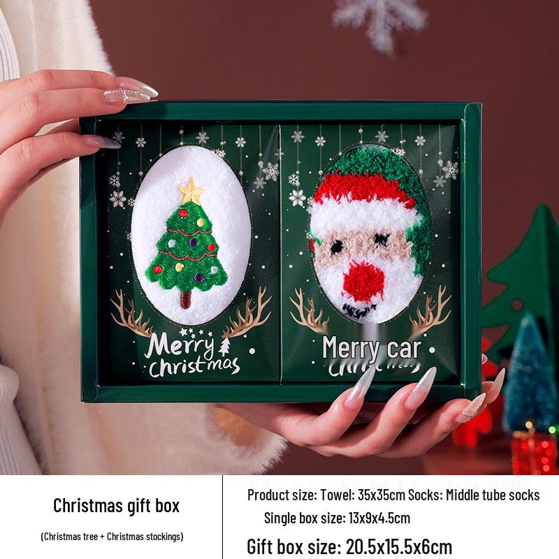 Holiday Gift Set: Santa & Snowman Towels - Practical Christmas Souvenir