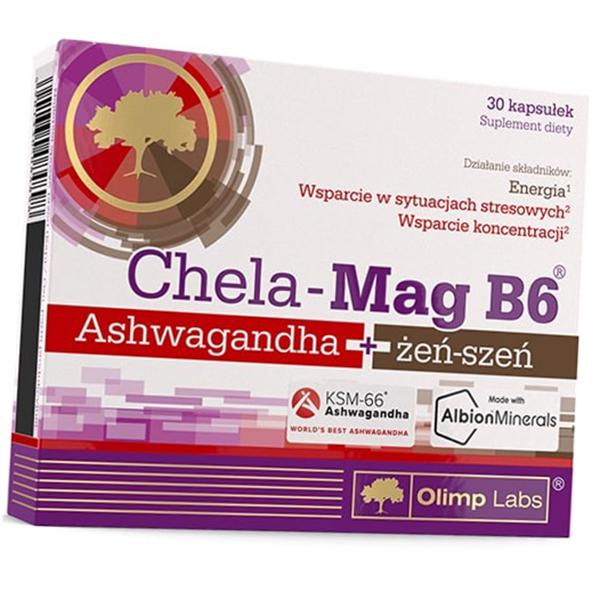 

Магній В6 із Женьшенем, Chela-Mag B6 +Ginseng, Olimp Nutrition (36283155) 30caps