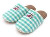 Lisa Larson Gingham Check Mikey Soft Slippers (Green)