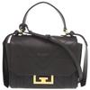 Used AUTHENTIC GIVENCHY 2WAY Eden Mini Shoulder Bag Black Leather