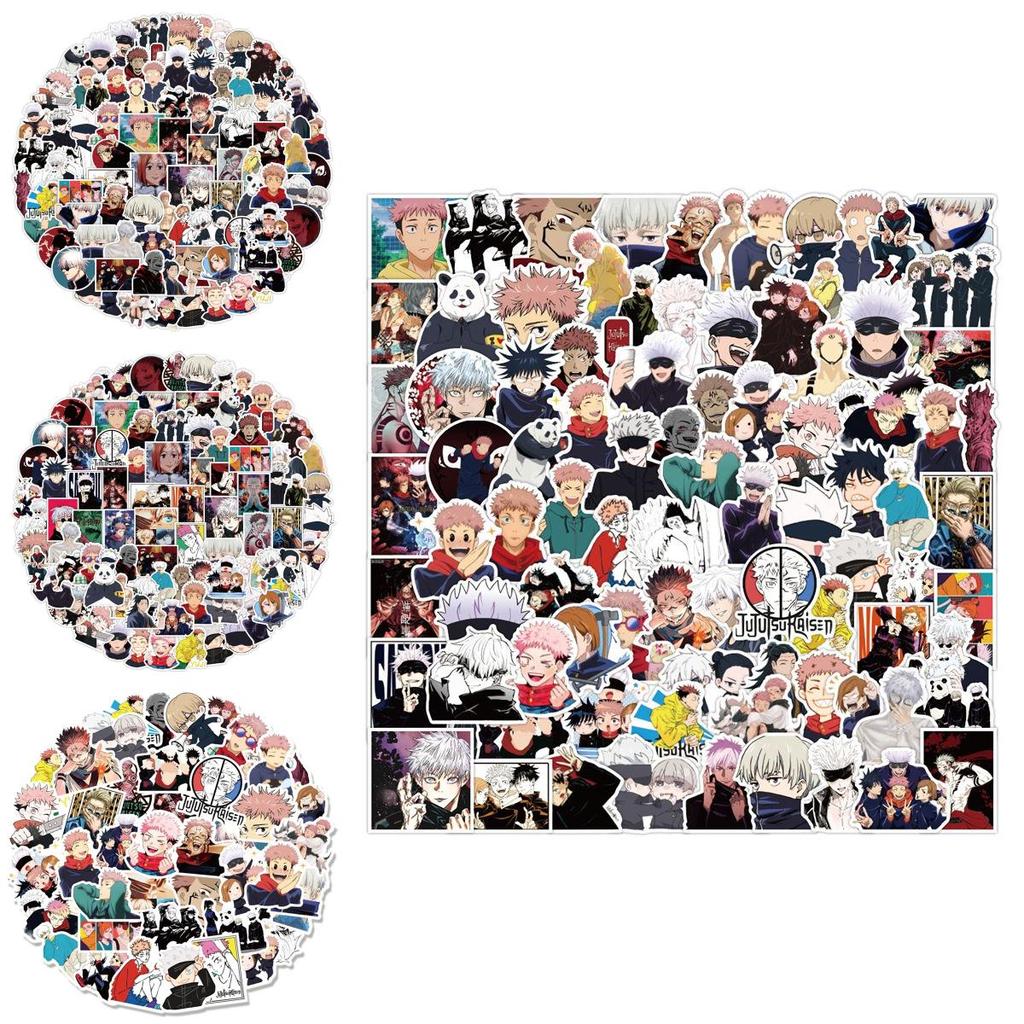 100pcs Vibrant Anime Jujutsu Kaisen Stickers Perfect For Laptops And Skateboards