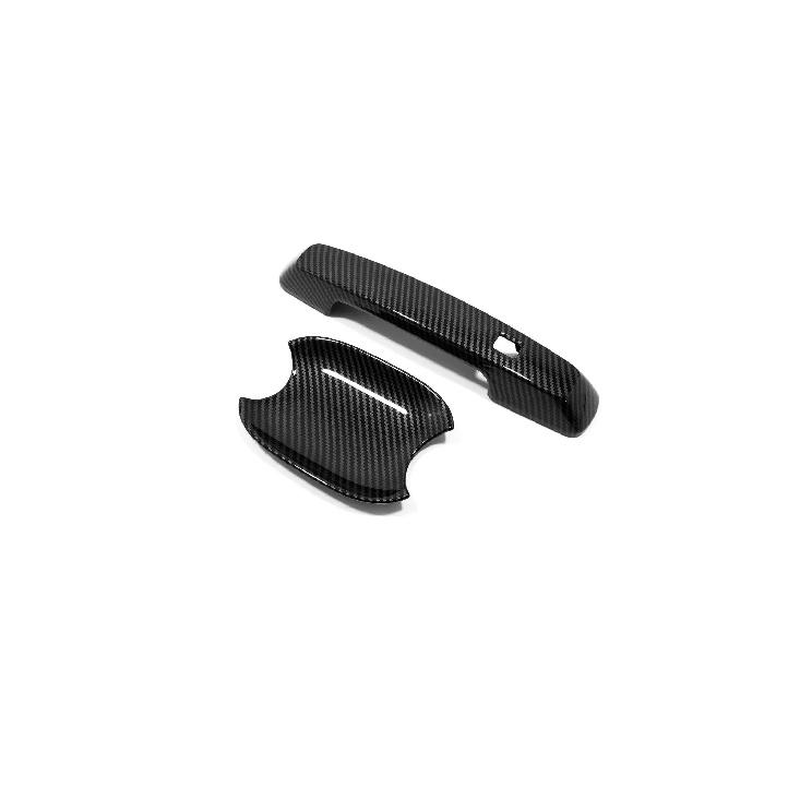 For GWM Great Wall WEY Tank 300    ABS Carbon Fiber Car Door Handle Cover Door Bowl Frame Trims Decorative Sticker