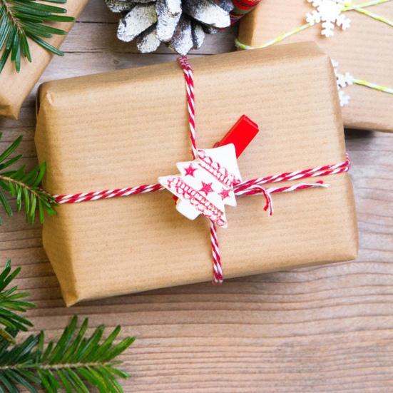 Red And White Cotton Twine 2mm Bakers Twine Christmas Ribbon String for Crafts Art Gardening Plants Gift Wrapping Home Wedding Holiday Decor