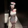 Ruo Lan Sexy Nurse Uniform Cheongsam Role Play Lingerie Bedding Set 9661