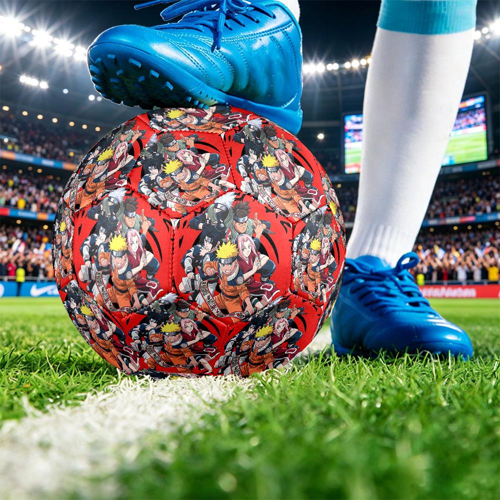 Naruto Printed Size 5 Standard Football, Waterproof PU Training Soccer Ball for Outdoor Sports