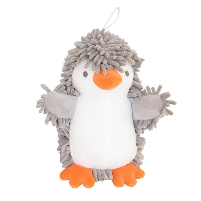 Cartoon Animal Shenier Hand Towel 2-in-1, Children and Adults Thick and Cute Hanging Hand Towel