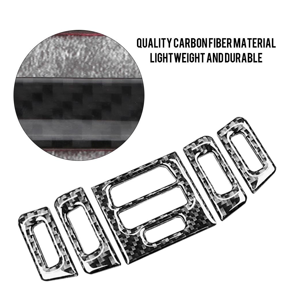 Carbon Fiber Car Interior Air Conditioner Outlet Panel Frame Cover Trim for BMW E90 92 93 (A)