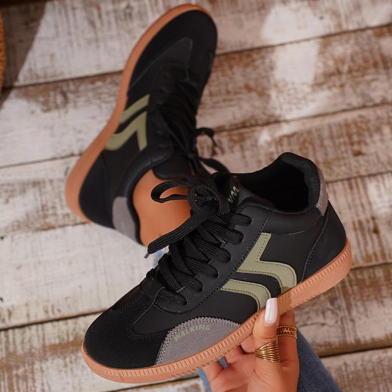 Neue Herbst- und Winter-High-Top-Freizeit-Sportschuhe zum Schnüren, flache Sohle, rutschfest, runde Spitze, zum Schnüren, Damen-Einzelschuhe